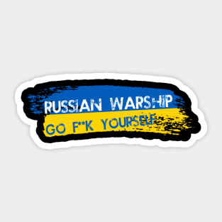 Russian Warship Go F Yourself Sticker